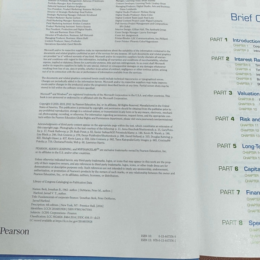 Fundamentals of Corproate Finances Fouth‎ Edition Used. Collage Book. - Picture 5 of 6